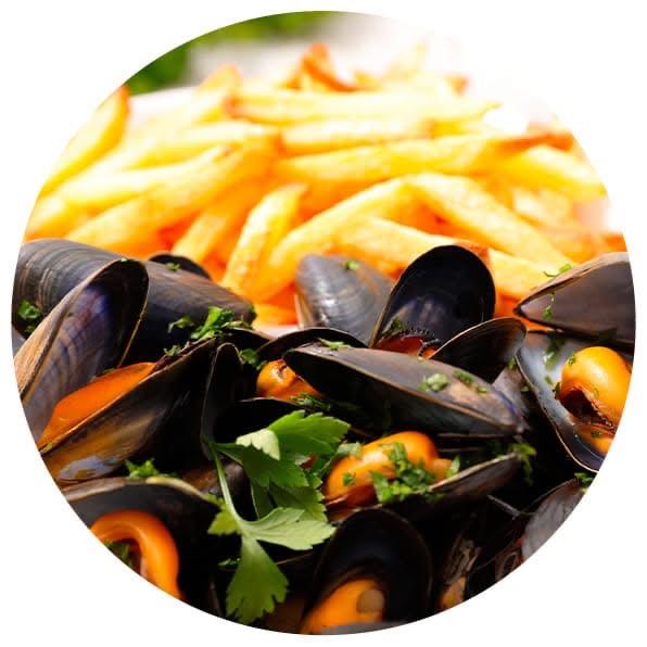 Repas moules frites