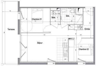 Appartement - 60 m² - 3 pièces
