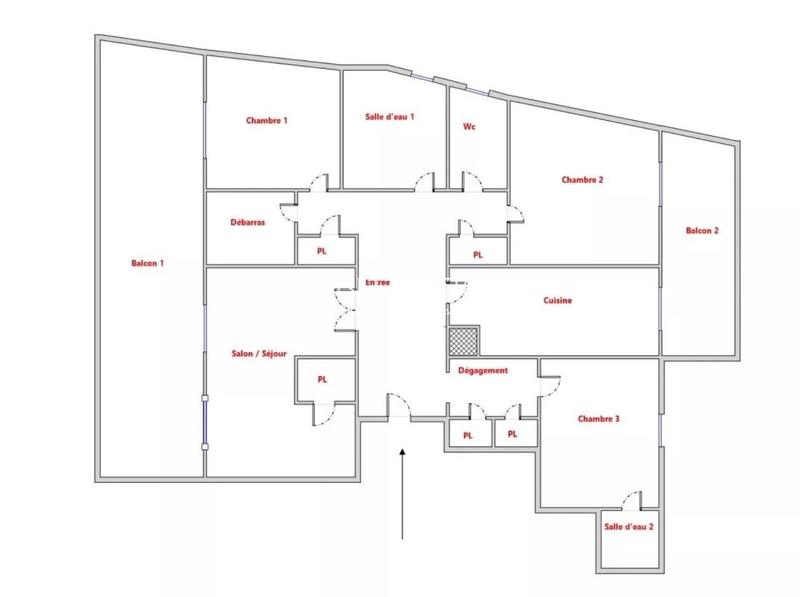 Appartement - 100 m² - 4 pièces