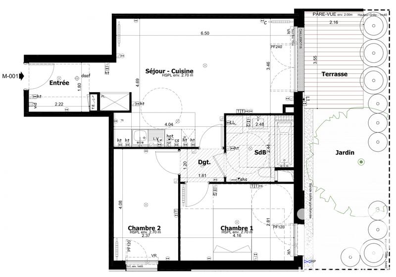 Appartement - 62 m² - 3 pièces