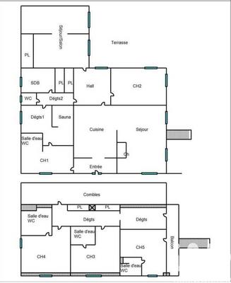 Maison - 220 m² - 6 pièces