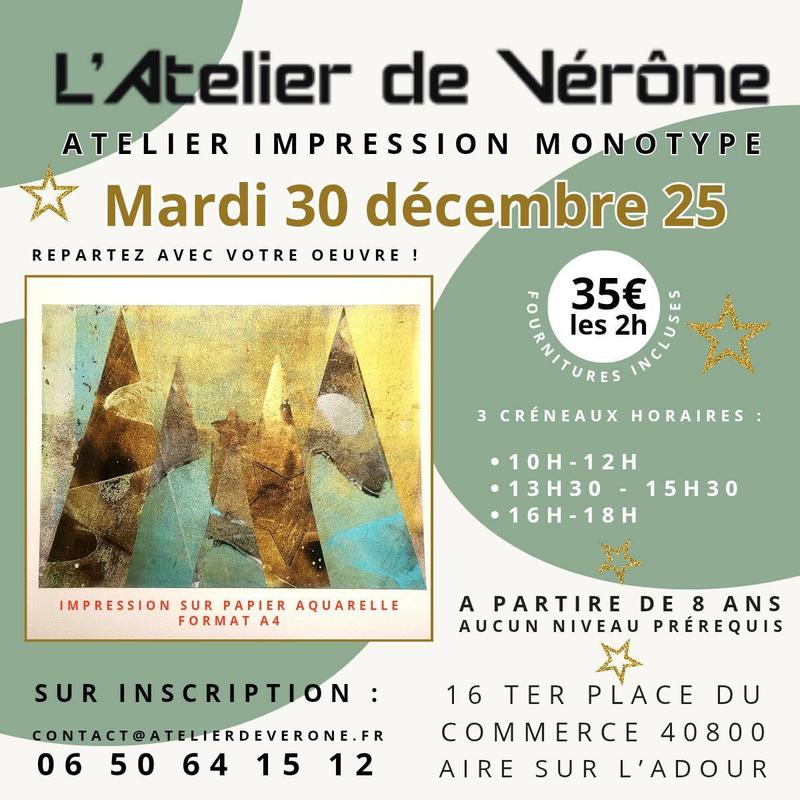Atelier impression monotype