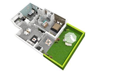 Appartement - 57 m² - 3 pièces