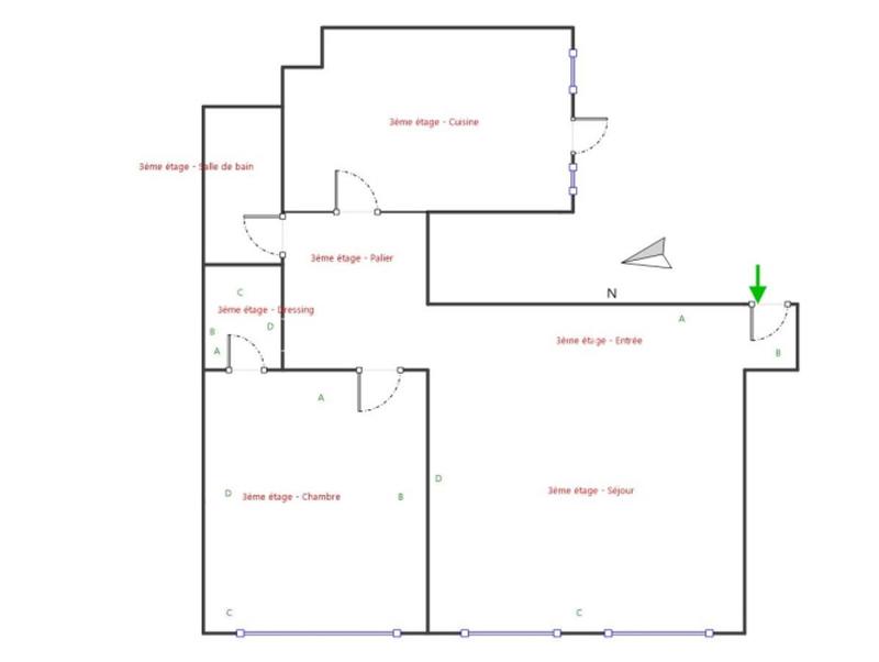 Appartement - 53 m² - 2 pièces