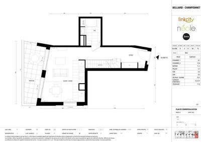 Appartement - 72 m² - 3 pièces