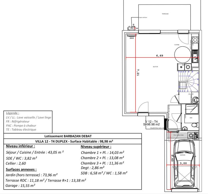 Villa - 99 m² - 4 pièces
