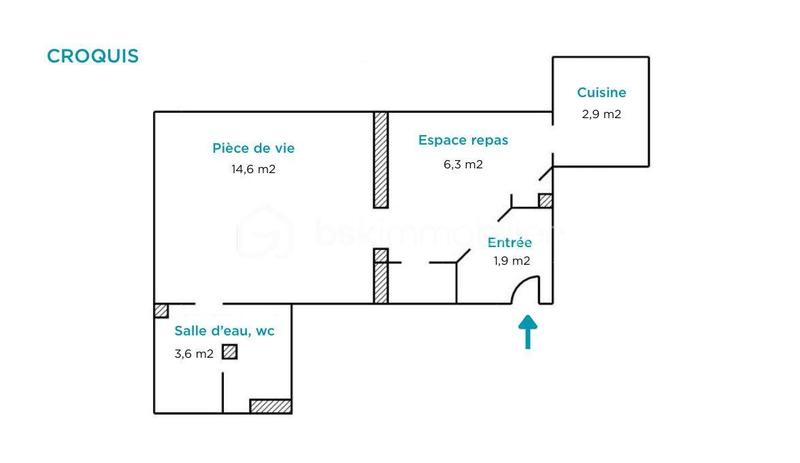 Appartement - 29 m² - 1 pièce