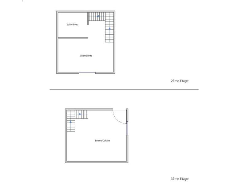 Appartement - 15 m² - 2 pièces