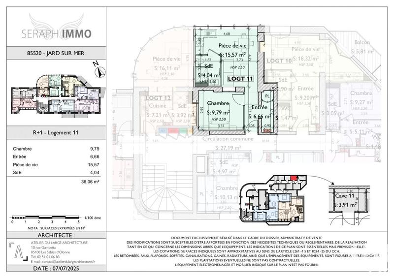 Appartement - 37 m² - 2 pièces