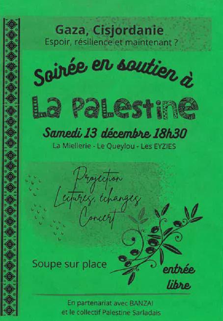 Soirée en soutien à la Palestine