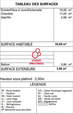 Appartement - 35 m² - 2 pièces