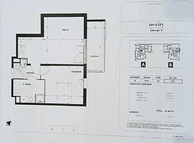 Appartement - 42 m² - 2 pièces