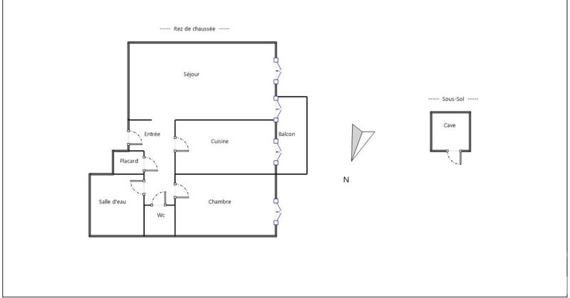 Appartement - 44 m² - 2 pièces
