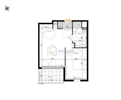 Appartement - 42 m² - 2 pièces