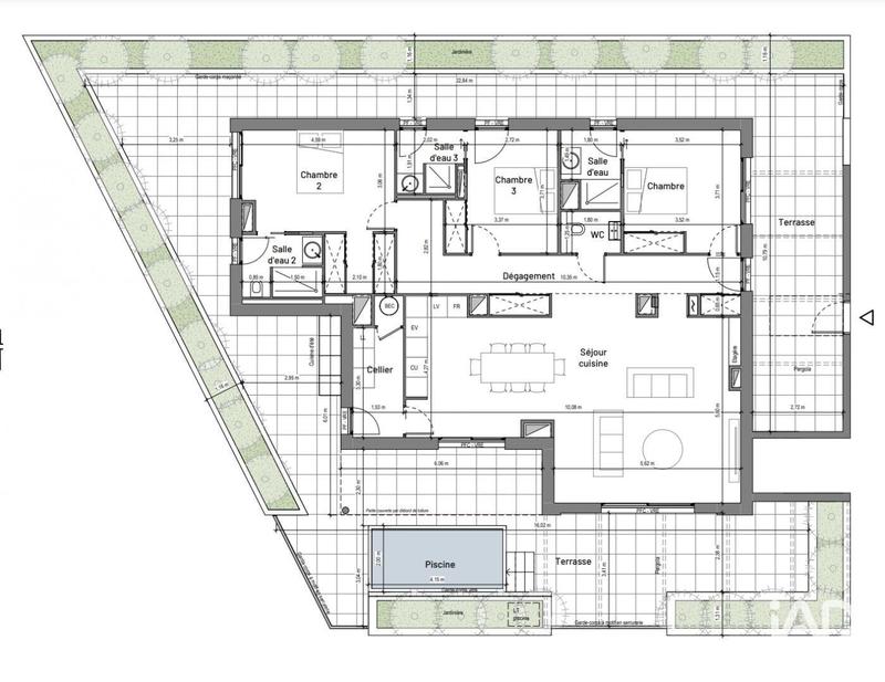 Appartement - 128 m² - 4 pièces