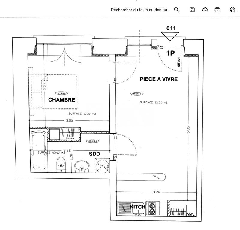 Appartement - 37 m² - 2 pièces