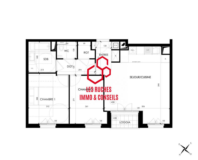 Appartement - 63 m² - 3 pièces