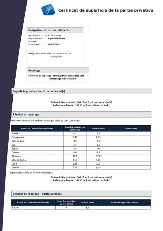 Appartement - 100 m² - 3 pièces