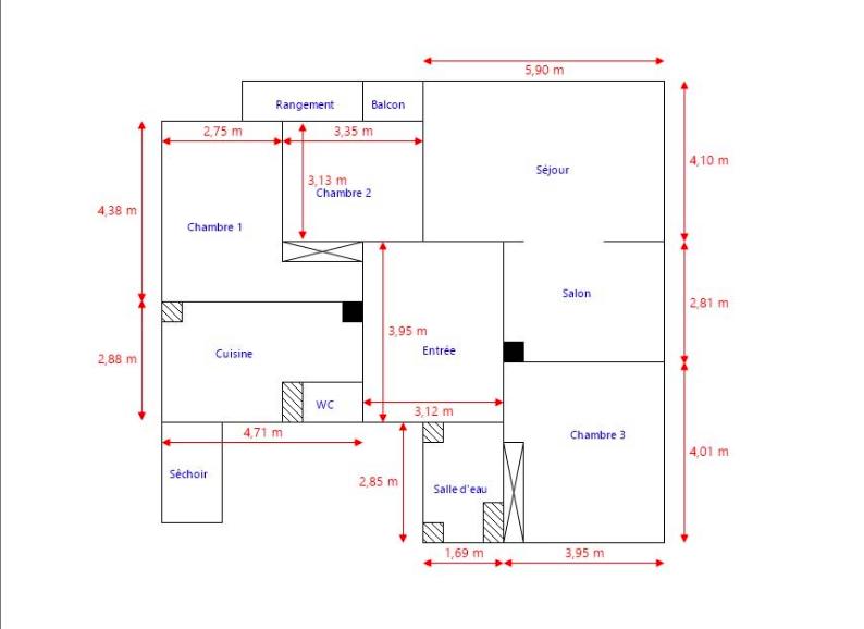 Appartement - 106 m² - 5 pièces
