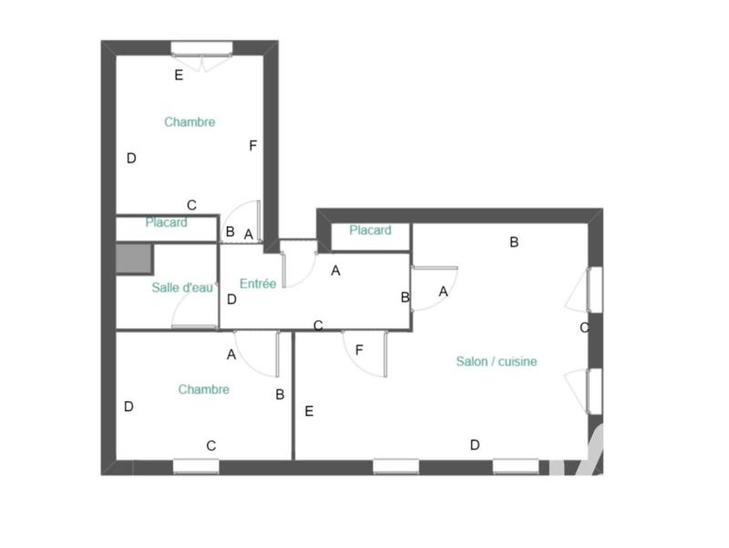 Appartement - 49 m² - 3 pièces