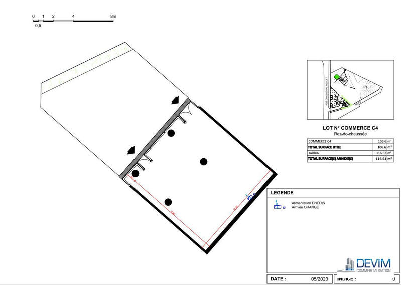 Local commercial - 107 m²