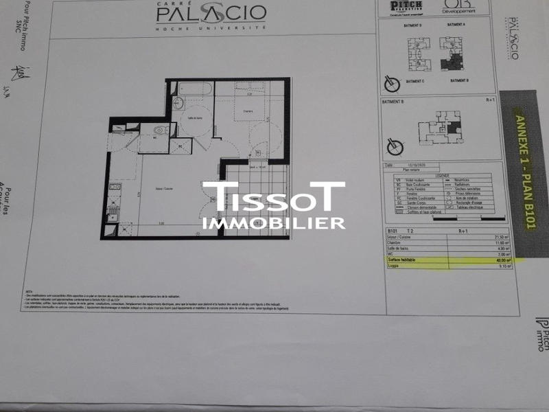 Appartement - 40 m² - 2 pièces