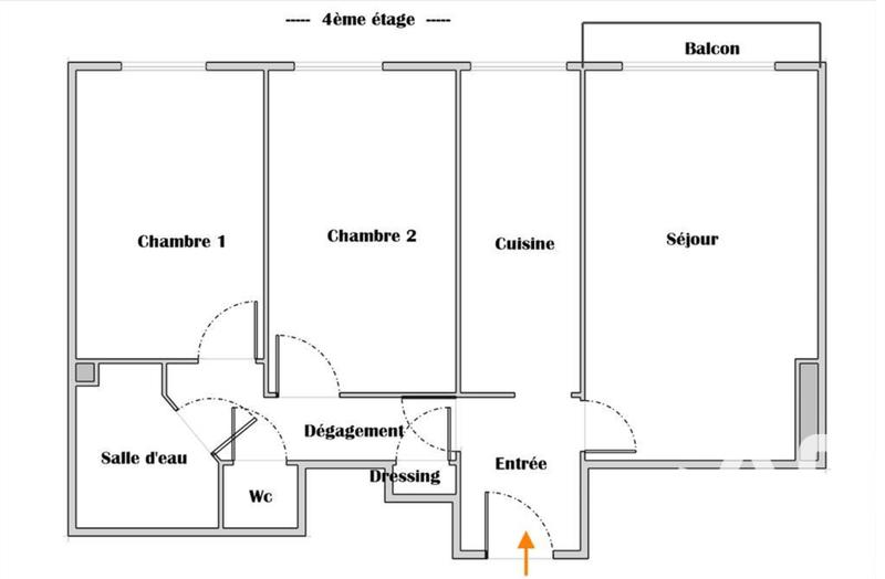 Appartement - 60 m² - 3 pièces