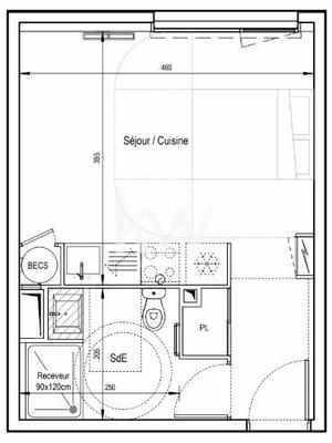 Appartement - 27 m² - 1 pièce
