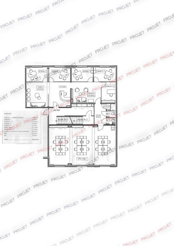 Bureau - 185 m² - 5 pièces