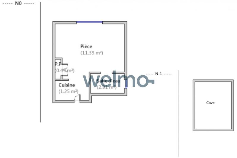 Appartement - 16 m² - 1 pièce
