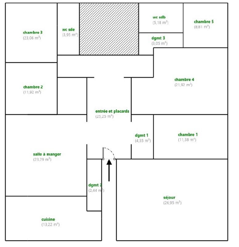 Appartement bourgeois - 185 m² - 7 pièces