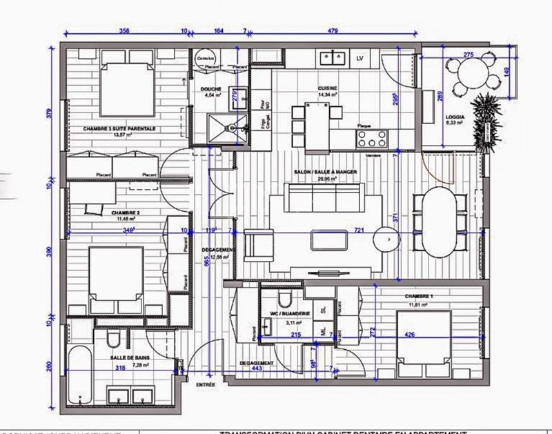 Appartement - 108 m² - 4 pièces