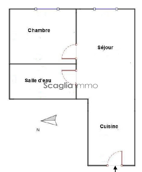 Appartement - 32 m² - 2 pièces