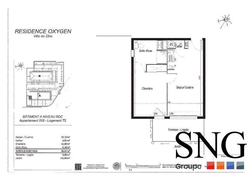 Appartement - 38 m² - 2 pièces
