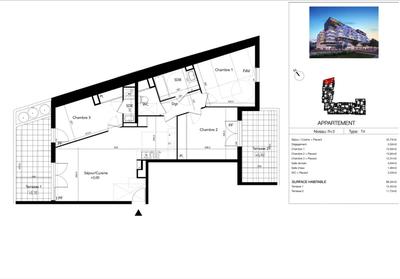 Appartement - 86 m² - 4 pièces