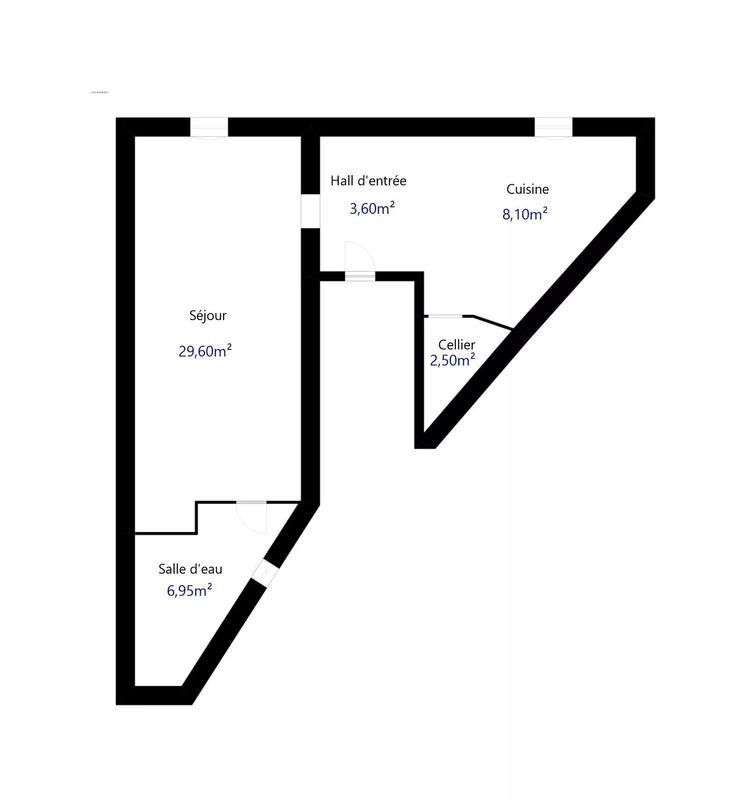 Appartement - 51 m² - 1 pièce