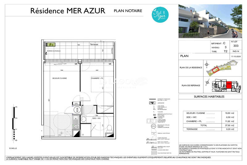 Appartement - 38 m² - 2 pièces