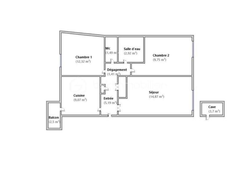 Appartement - 57 m² - 3 pièces