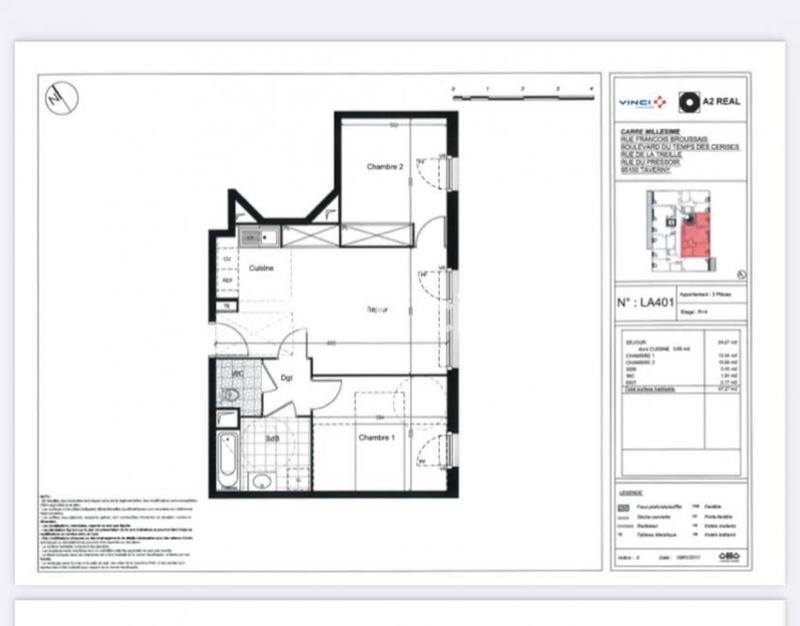 Appartement - 57 m² - 3 pièces