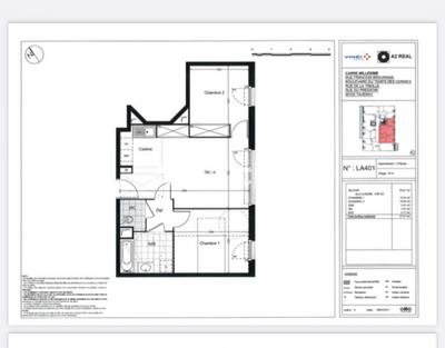 Appartement - 57 m² - 3 pièces