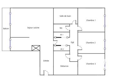 Appartement - 83 m² - 4 pièces