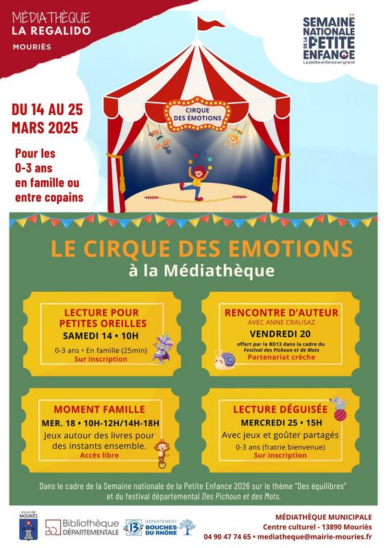 "Le Cirque des Émotions" à la Médiathèque de Mouriès