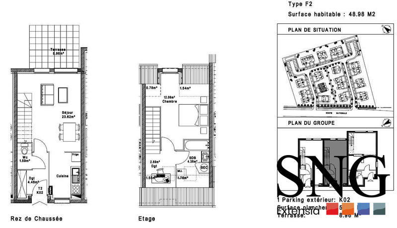 Villa - 50 m² - 2 pièces