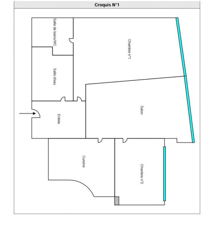 Appartement - 62 m² - 3 pièces
