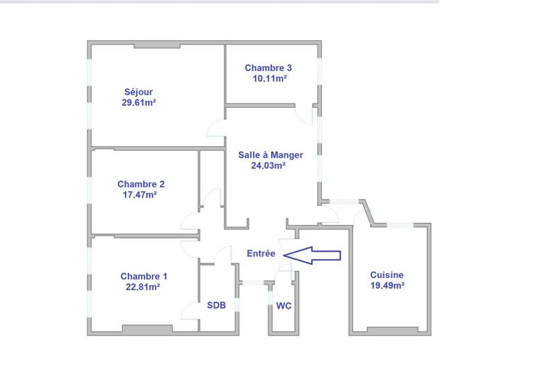 Appartement - 150 m² - 5 pièces