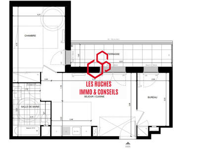 Appartement - 51 m² - 2 pièces