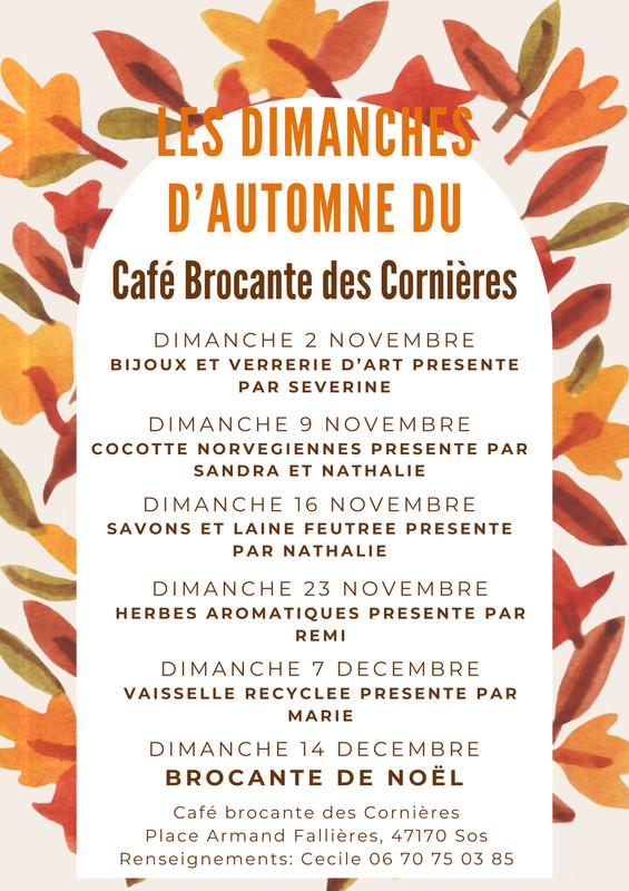 Les Dimanches d'automne du Café Brocante des Cornières