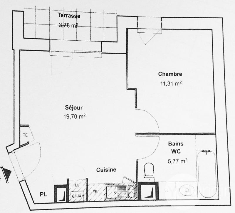 Appartement - 38 m² - 2 pièces