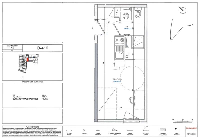 Appartement - 20 m² - 1 pièce