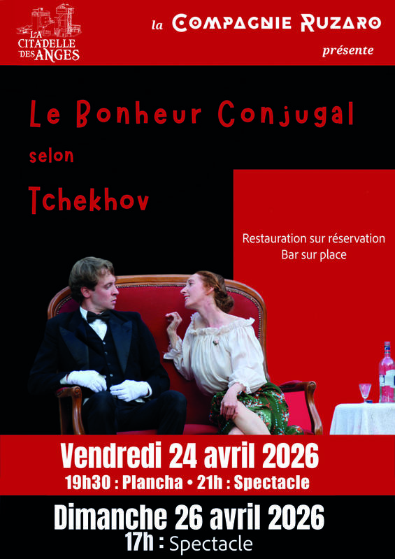 Spectacle le bonheur conjugal de Tchekhov - par la Compagnie Ruzaro